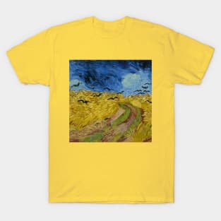 Vincent Van Gogh- Wheatfield with Crows T-Shirt